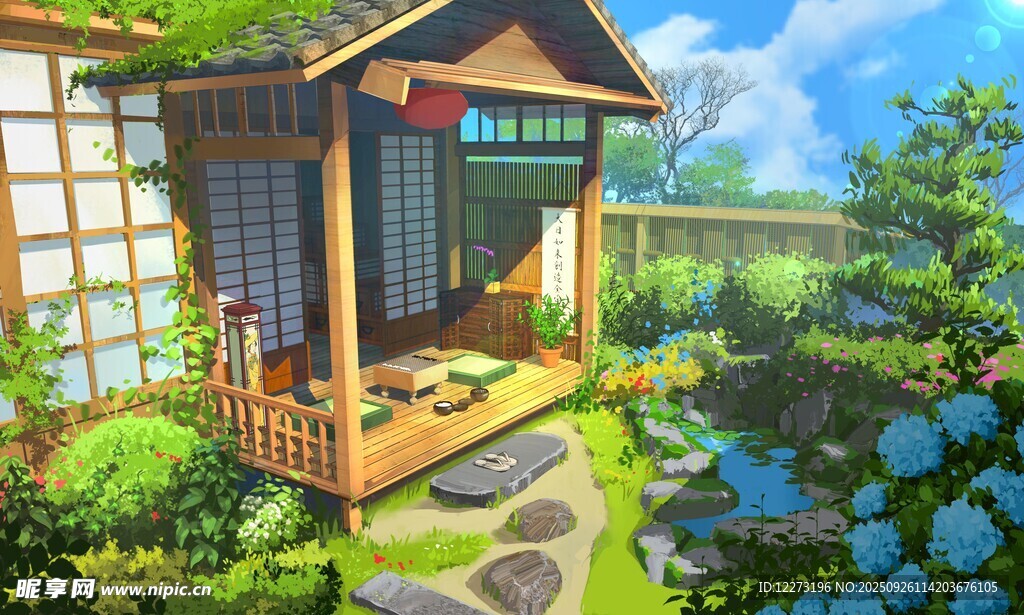 日式庭院小屋景觀