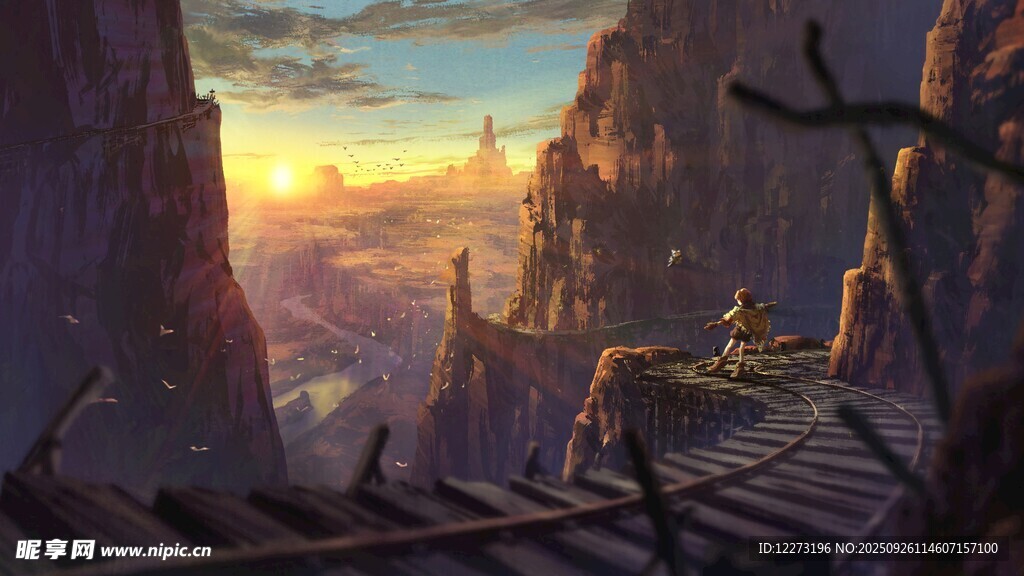 奇幻山間棧道的壯麗景觀