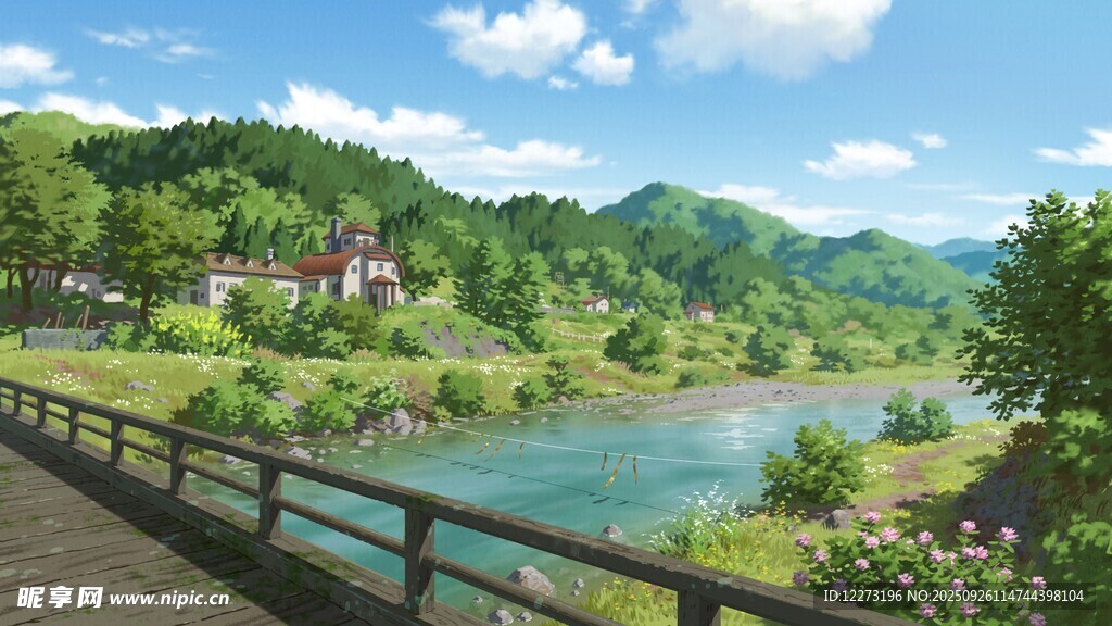 河畔美景 