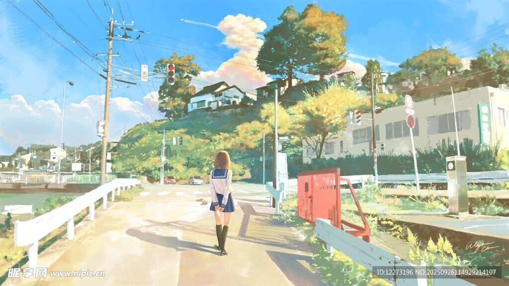 漫步于寧靜的街道風(fēng)景