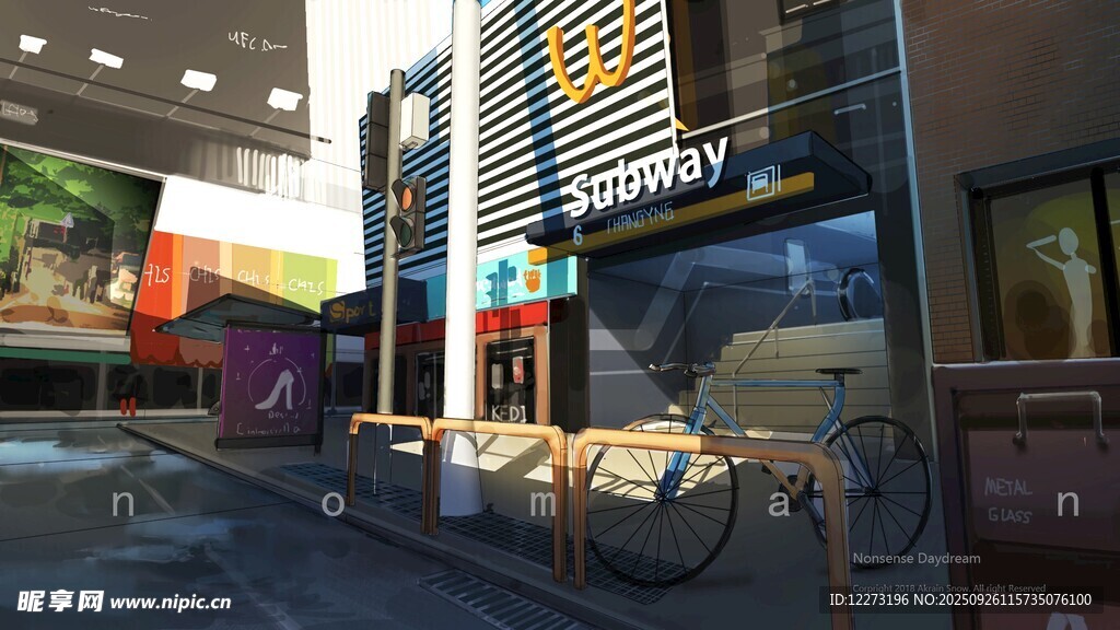 城市街角便利店場景