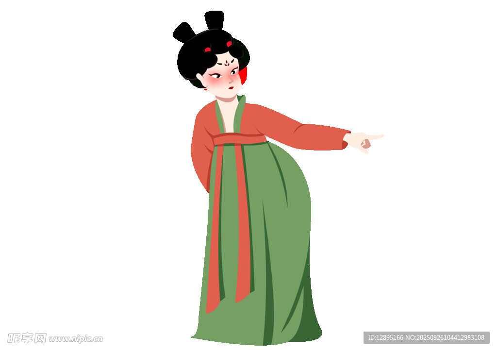 唐代仕女優(yōu)雅姿態(tài)展示