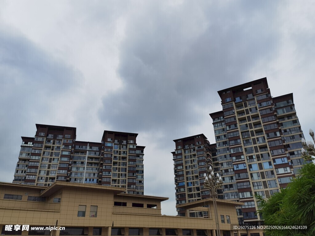 城市高樓建筑群景觀