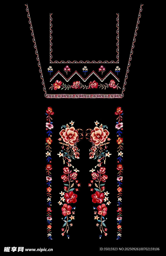 民族風刺繡項鏈耳環(huán)套裝
