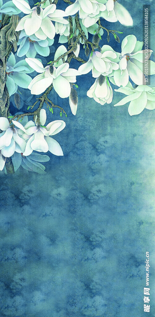 水墨花卉圖
