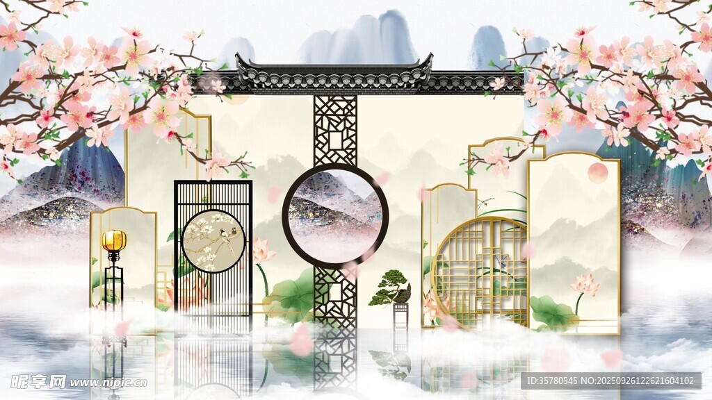 古風(fēng)夢幻中式元素裝飾圖