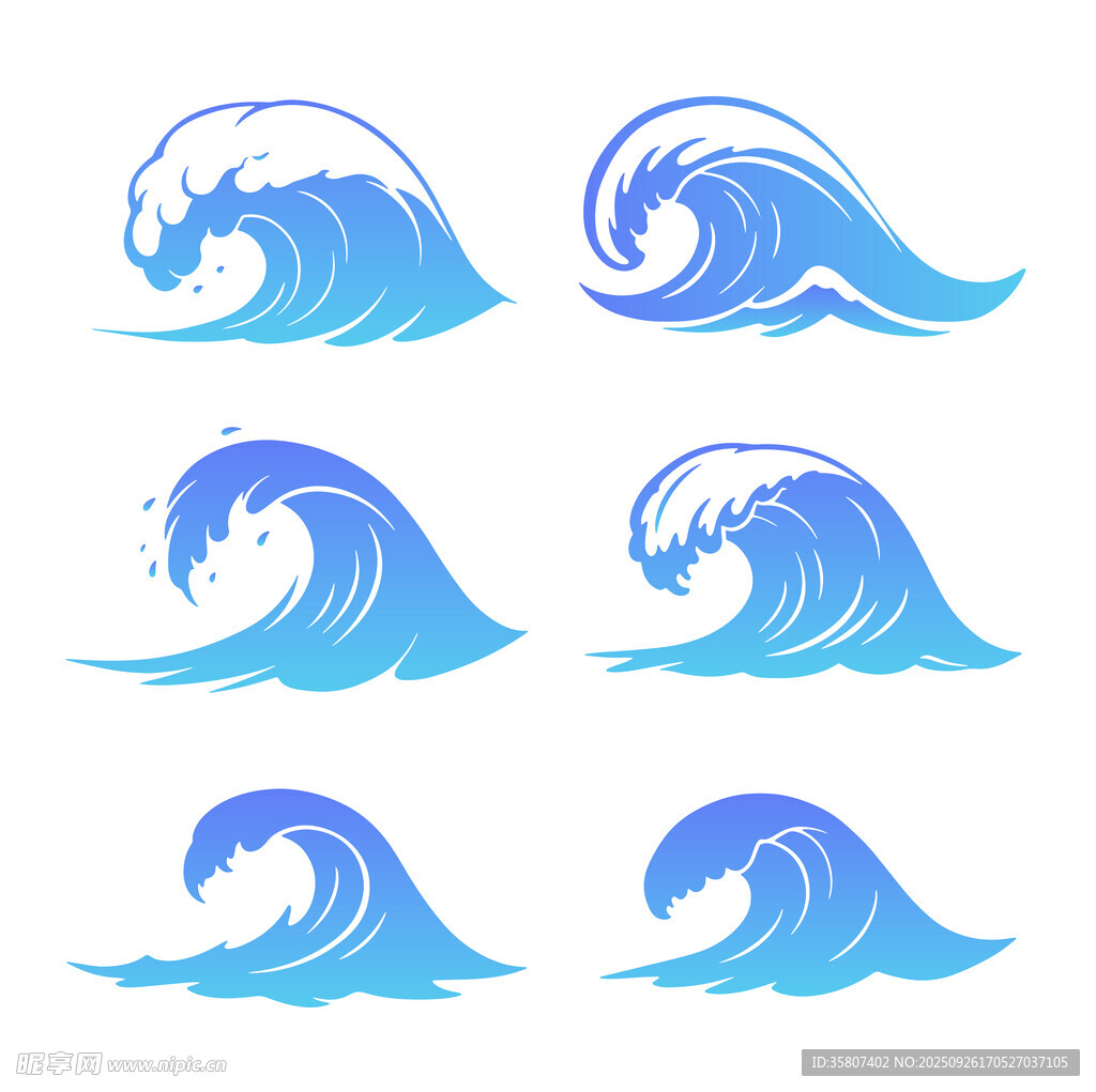 藍(lán)色海浪圖案 