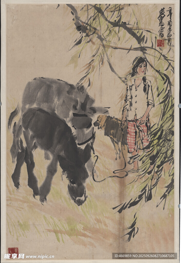 牧童騎牛圖