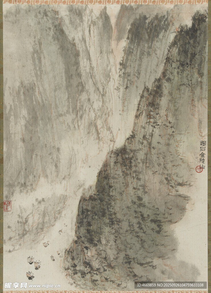 水墨山水國畫作品