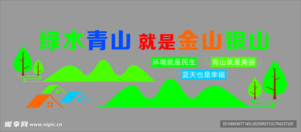 綠水青山就是金山銀山海報