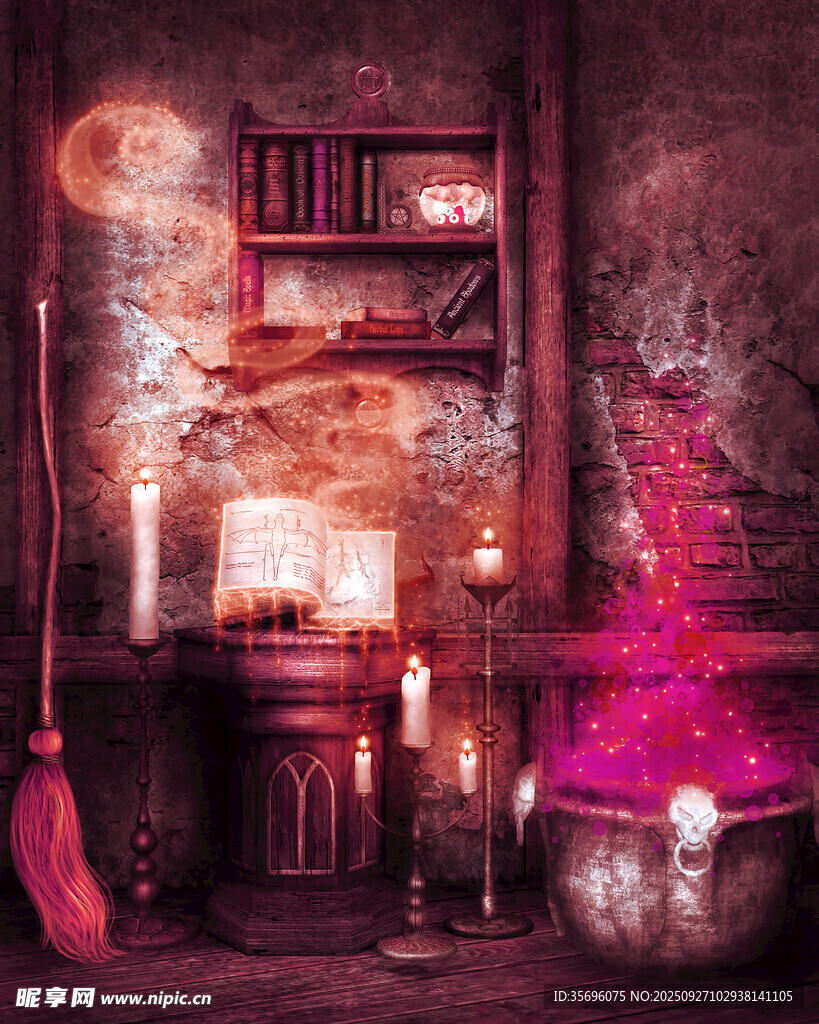 神秘魔法小屋的奇幻場(chǎng)景