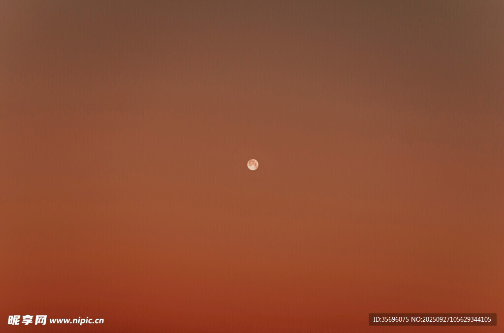 黃昏天空中的孤星