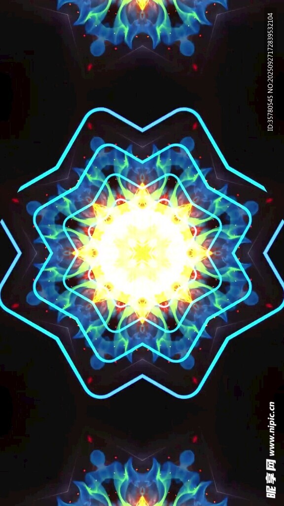 炫彩幾何光效圖案