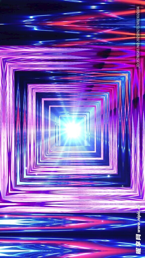 炫彩幾何隧道光影圖案