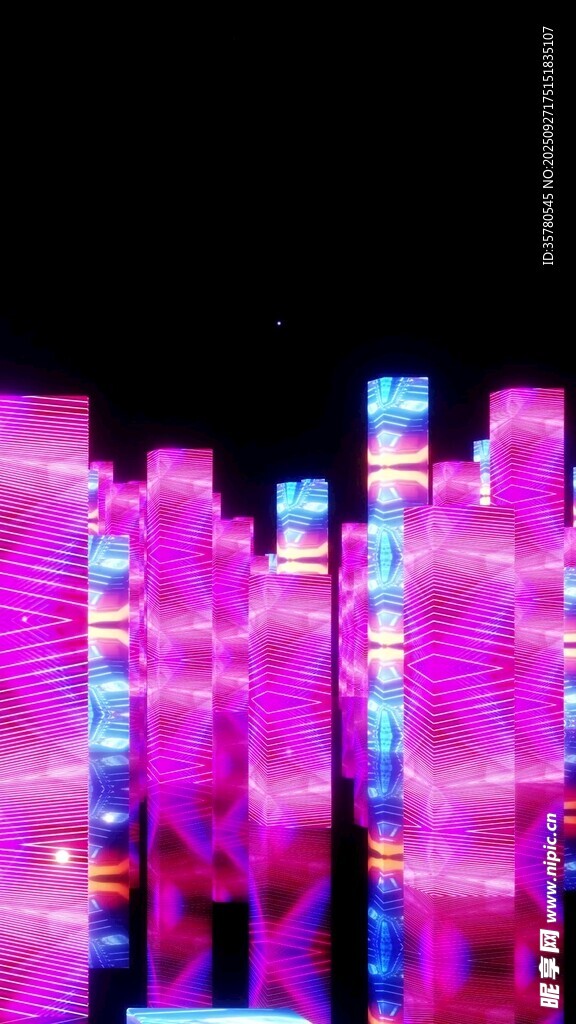 夢幻彩色燈光建筑景觀