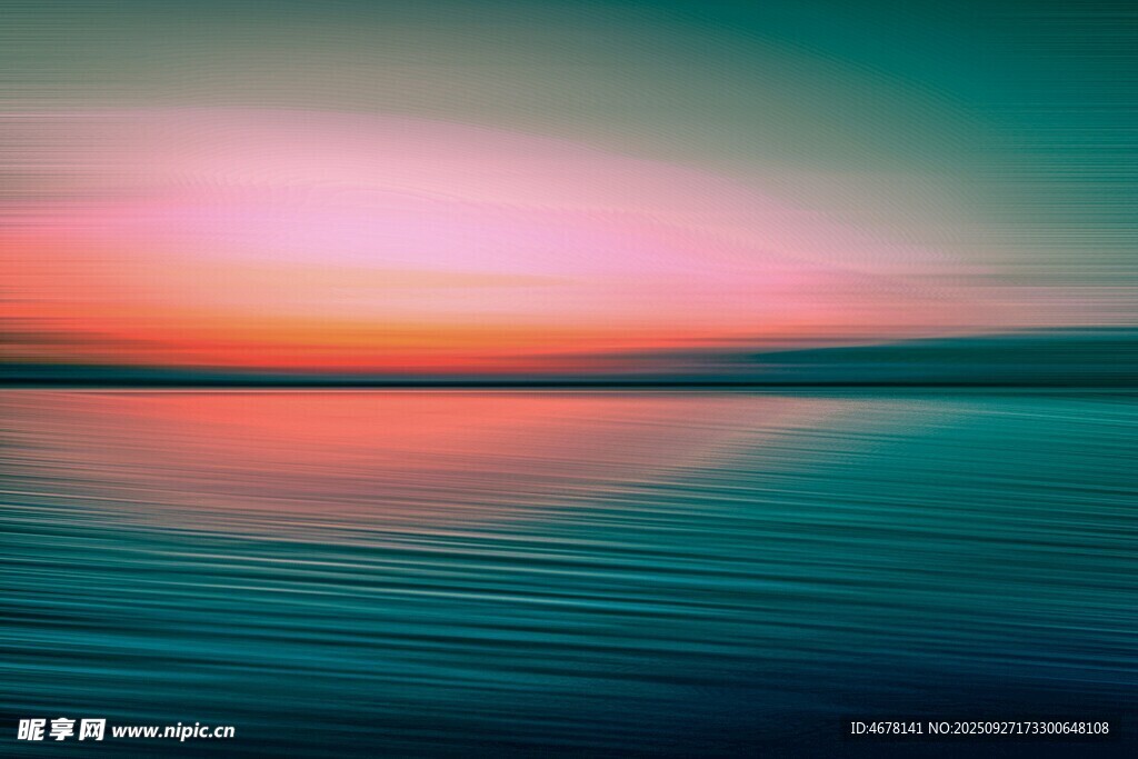 海上絢麗日落美景