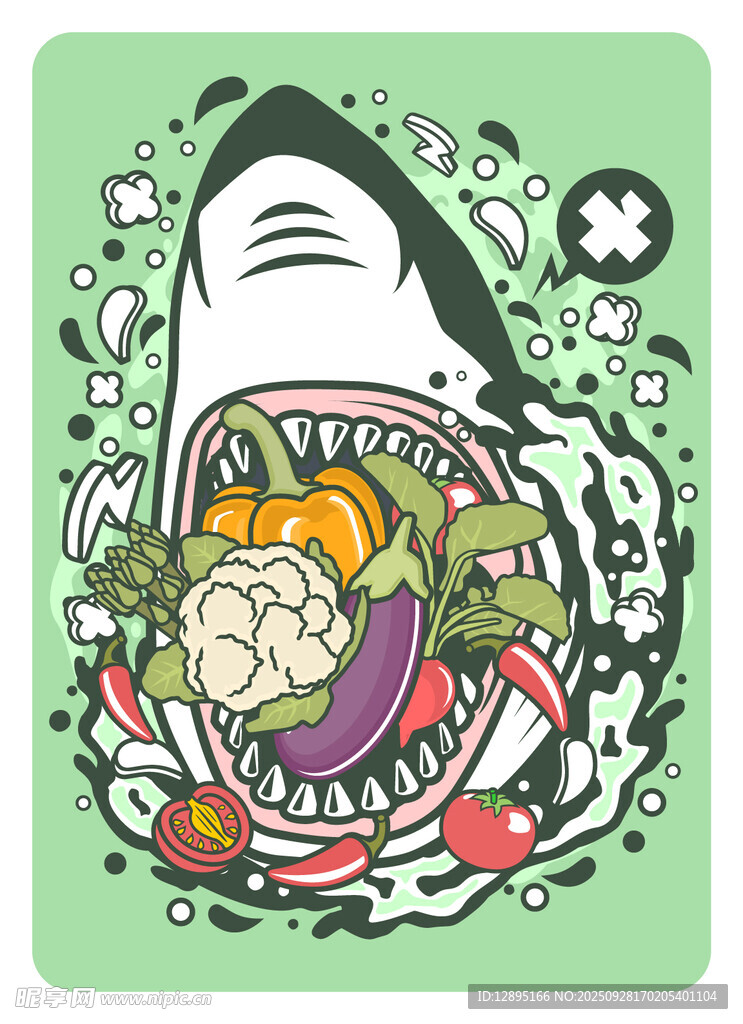 鯊魚腹中的多彩蔬果世界