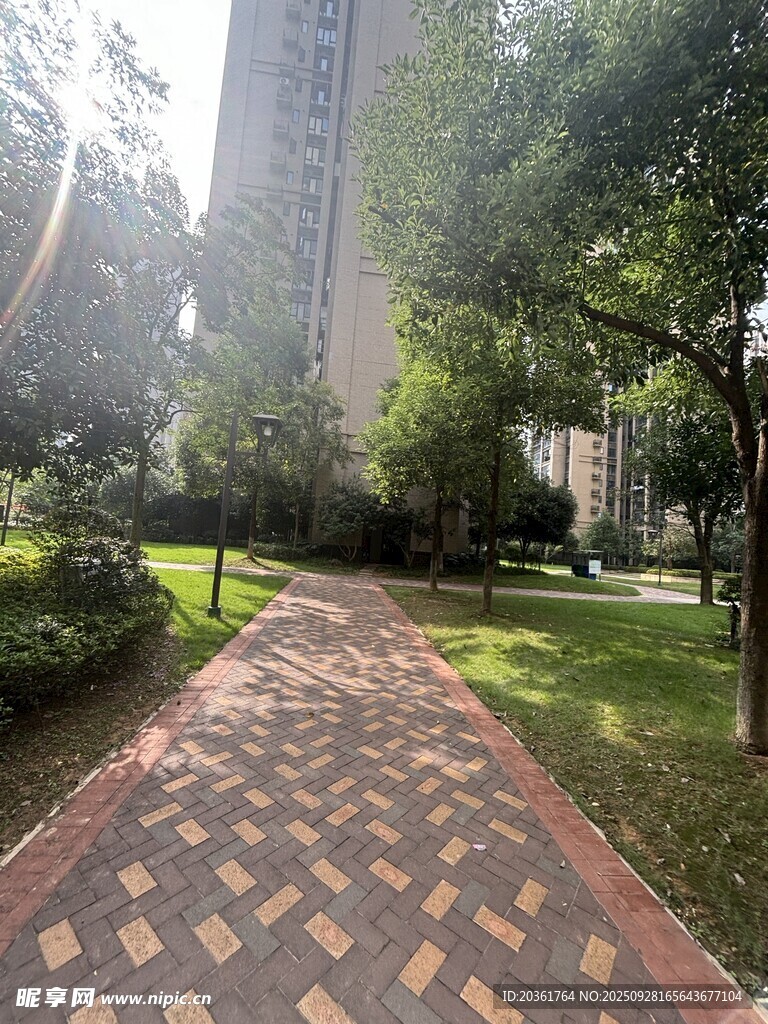 城市中幽靜的磚石小徑
