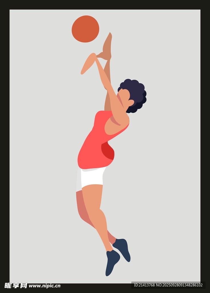 跳躍扣籃的籃球運動員