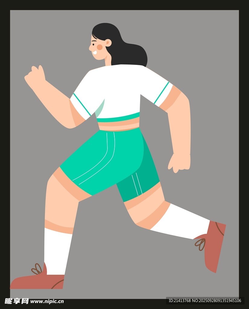 奔跑的運動女孩