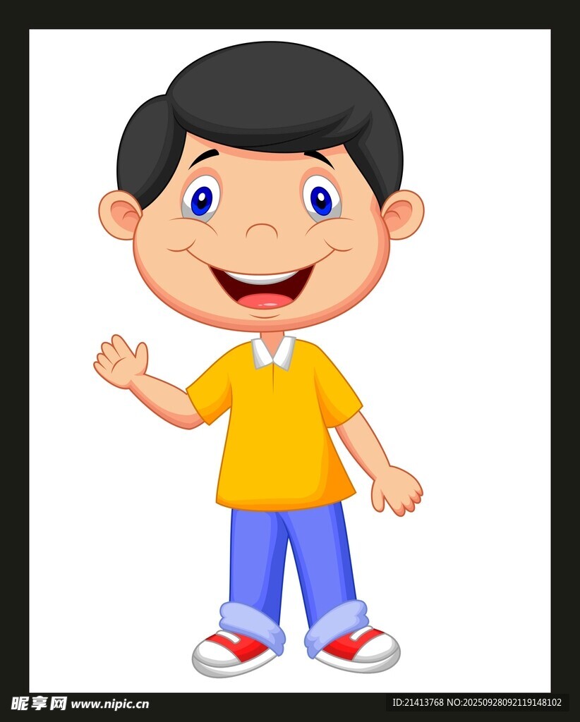 小男孩微笑