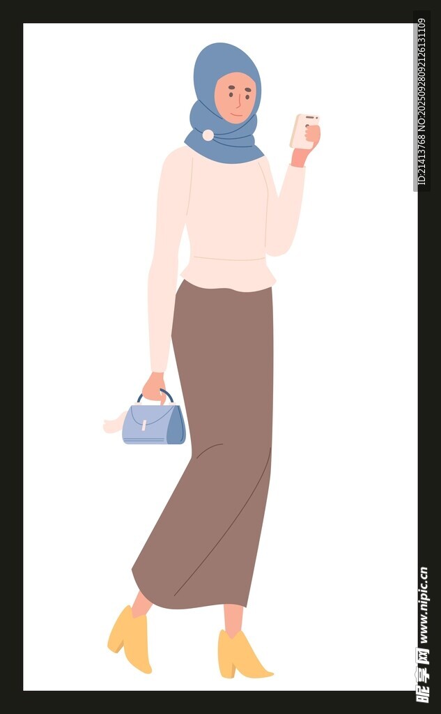 頭巾女性