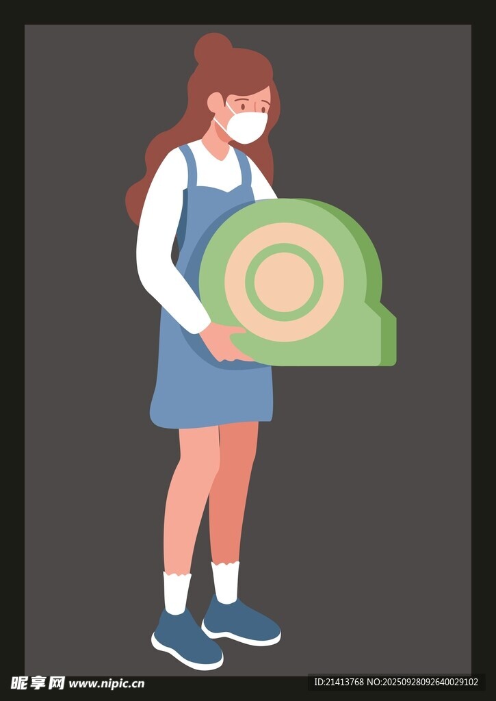 女孩手持