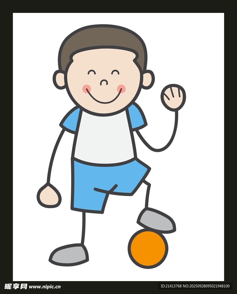 小男孩足球