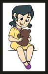小女孩小熊