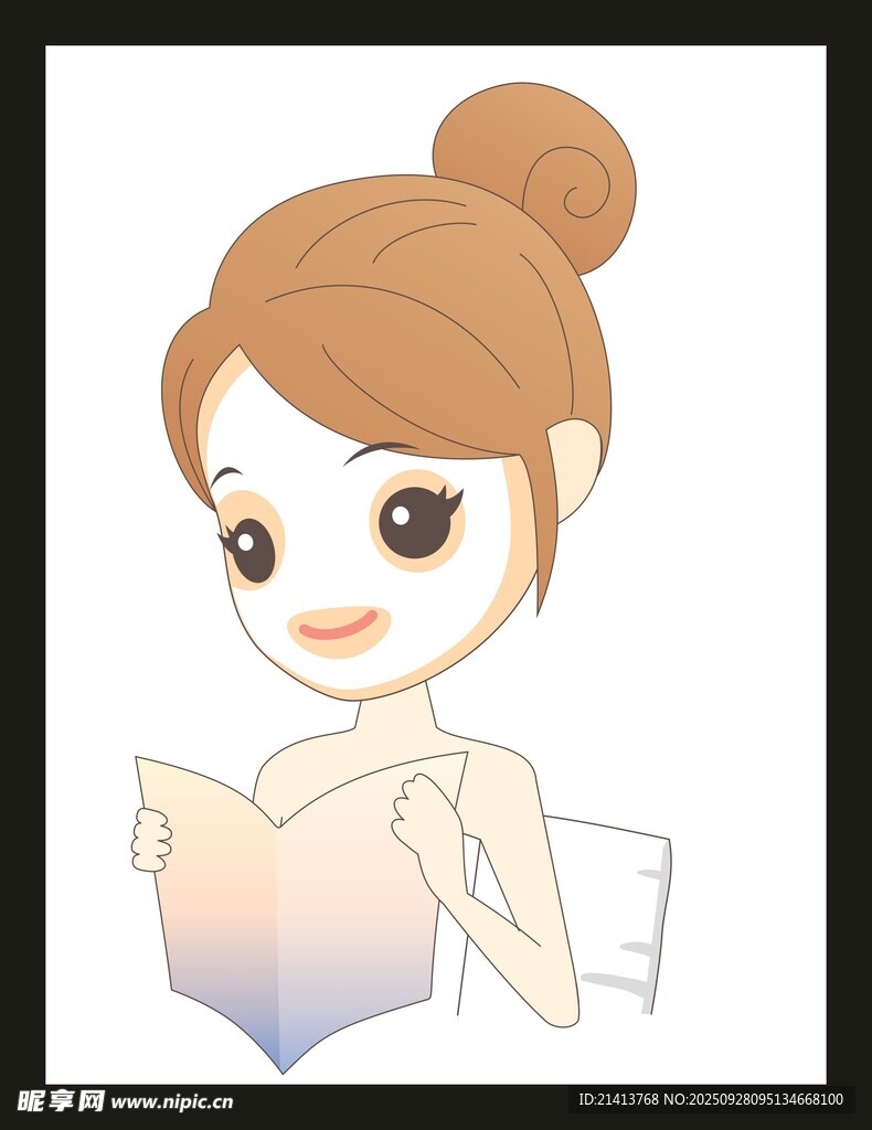 女孩看書