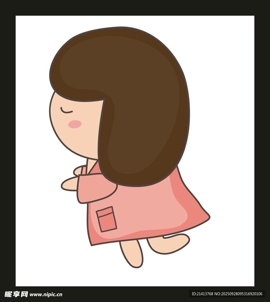 卡通小女孩