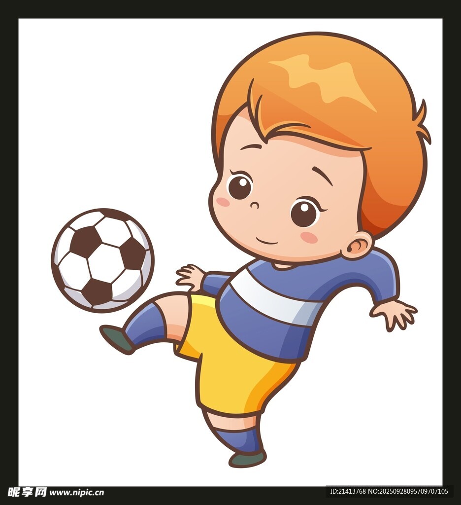 小男孩足球