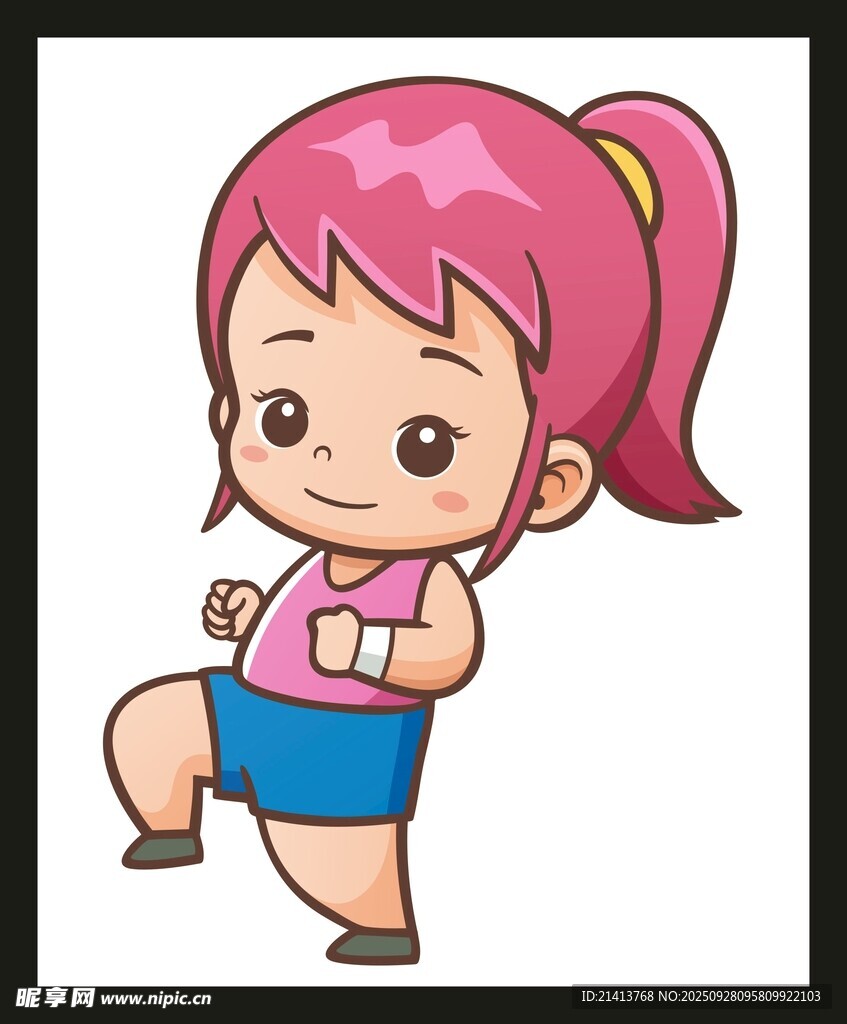 女孩健身