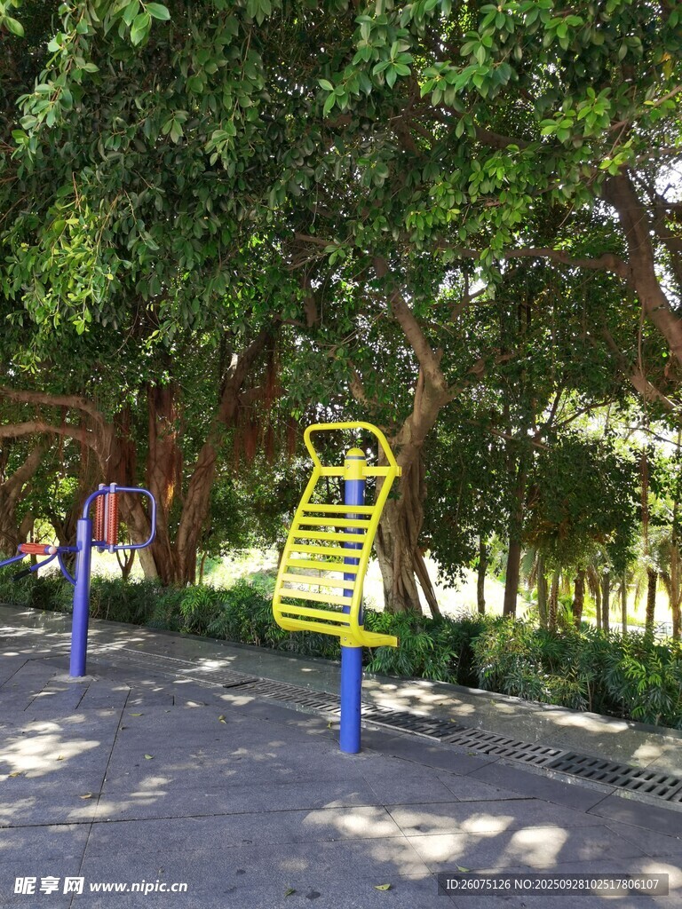 公園中的戶外健身器材