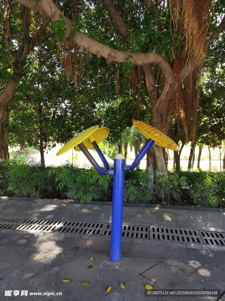 公園中的戶外健身器材