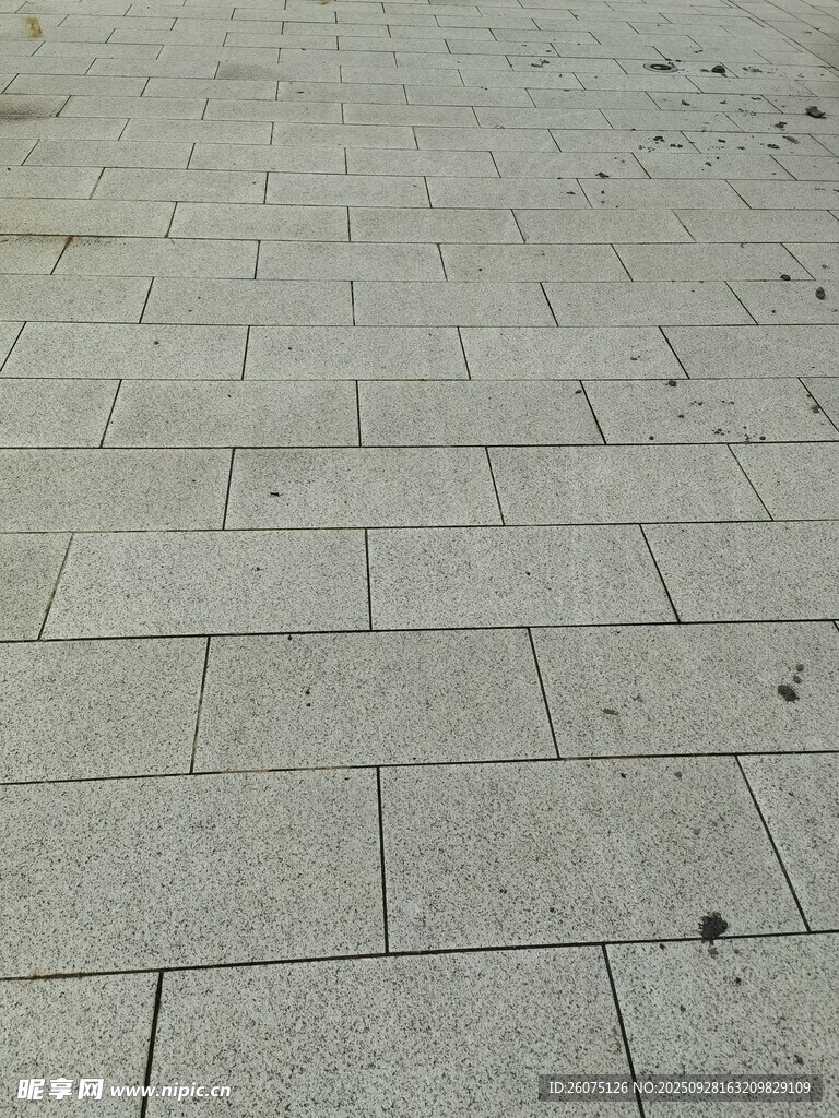 灰色石磚鋪就的地面