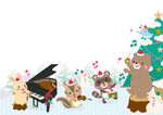 圣誕動物們的歡樂音樂派對