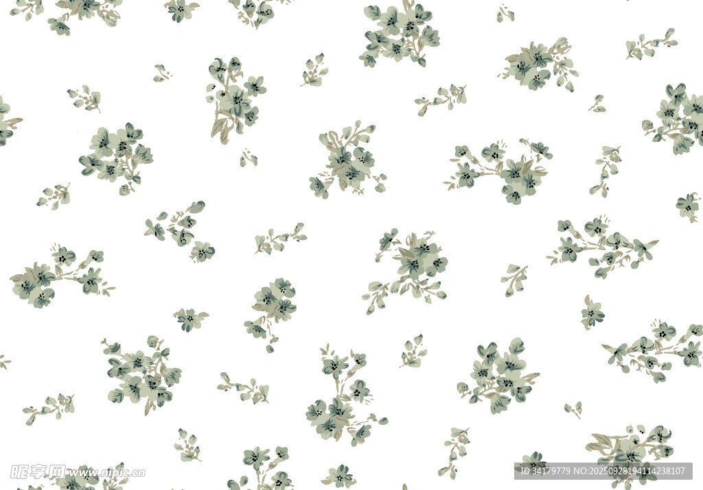 清新碎花圖案背景