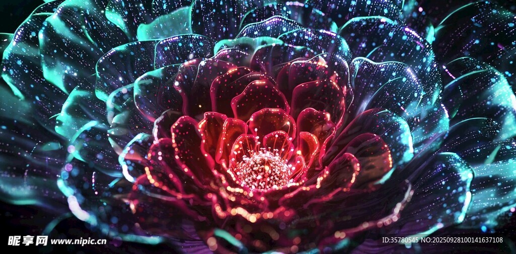 夢幻炫彩花朵藝術(shù)圖像