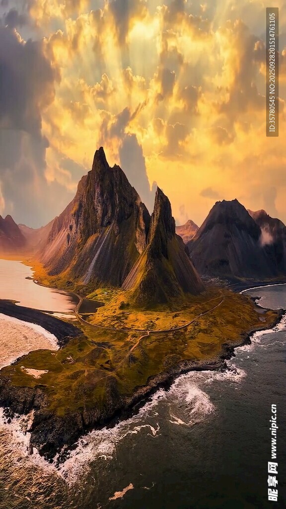 壯麗山海景觀圖