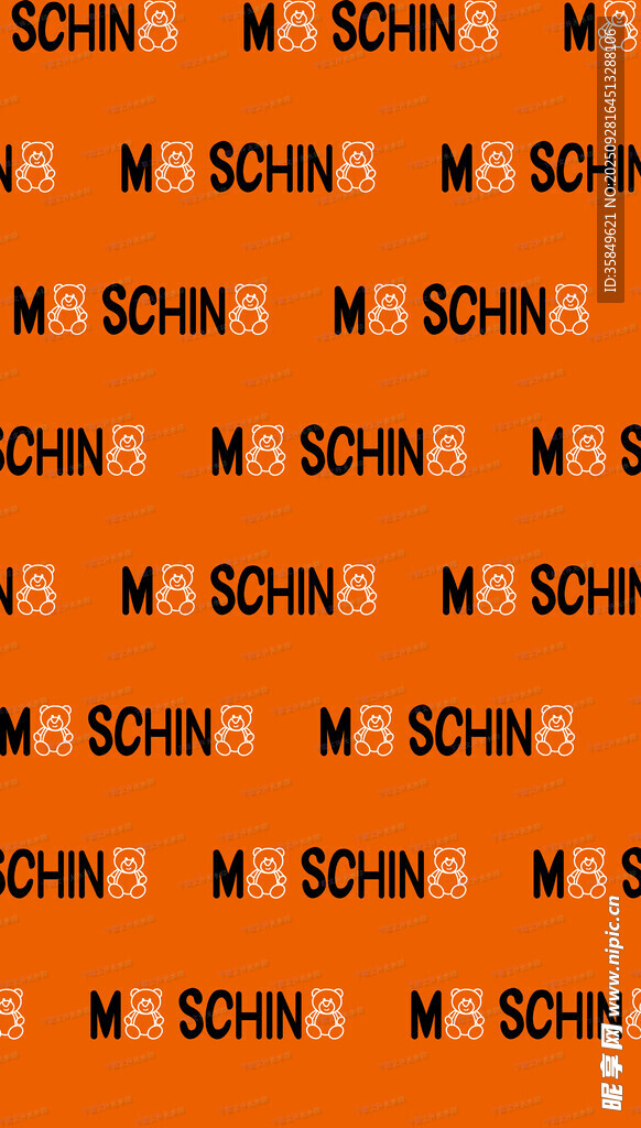 橙色底重復(fù)SCHN圖案