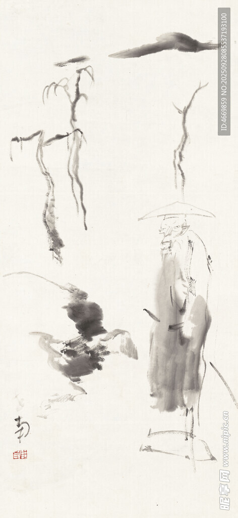 水墨寫意花鳥圖