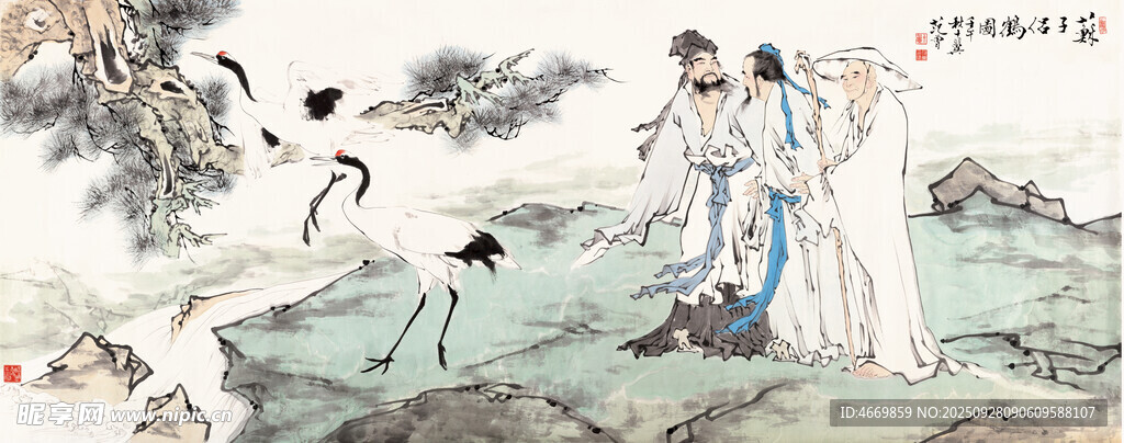 古代人物場景圖