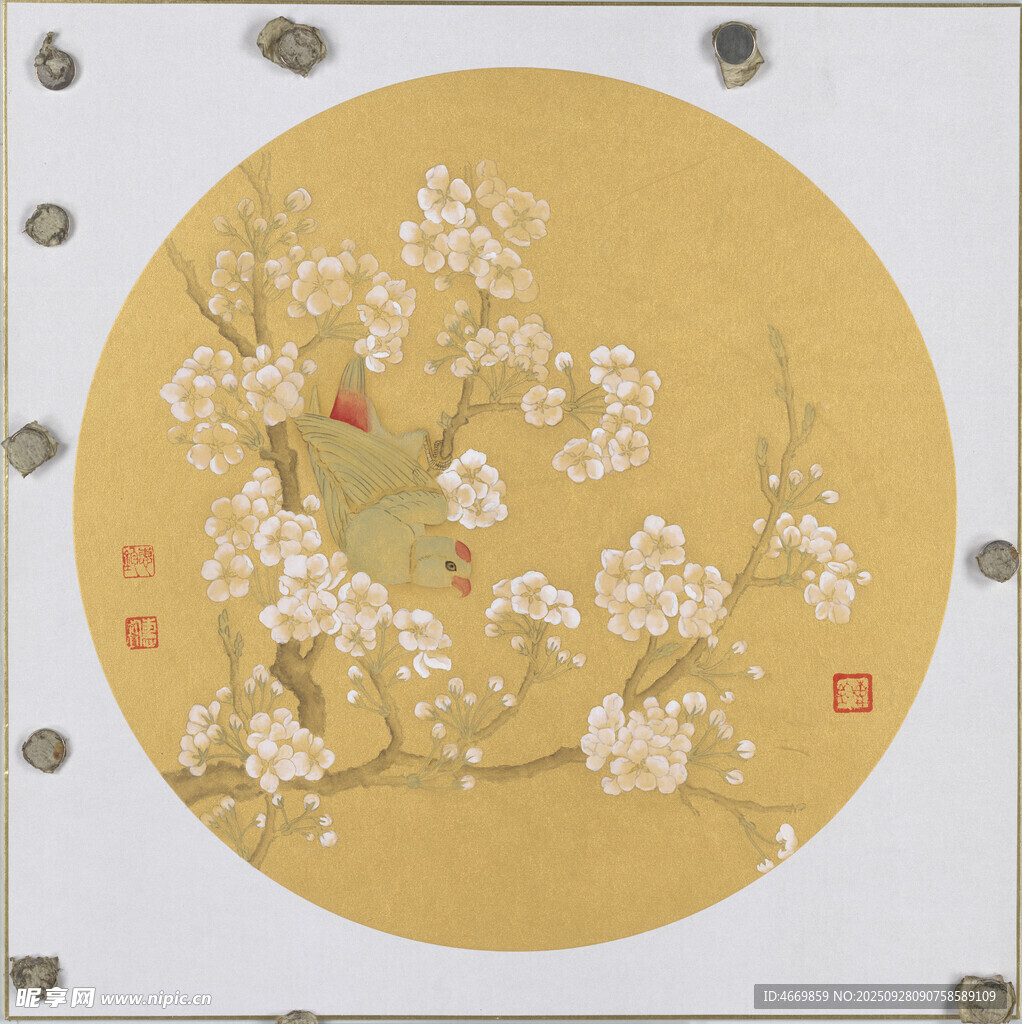 圓形梅花圖