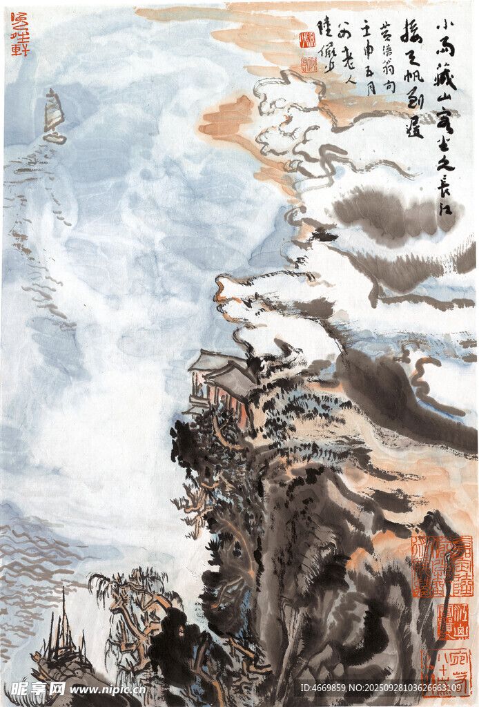 水墨山水國畫風(fēng)景圖