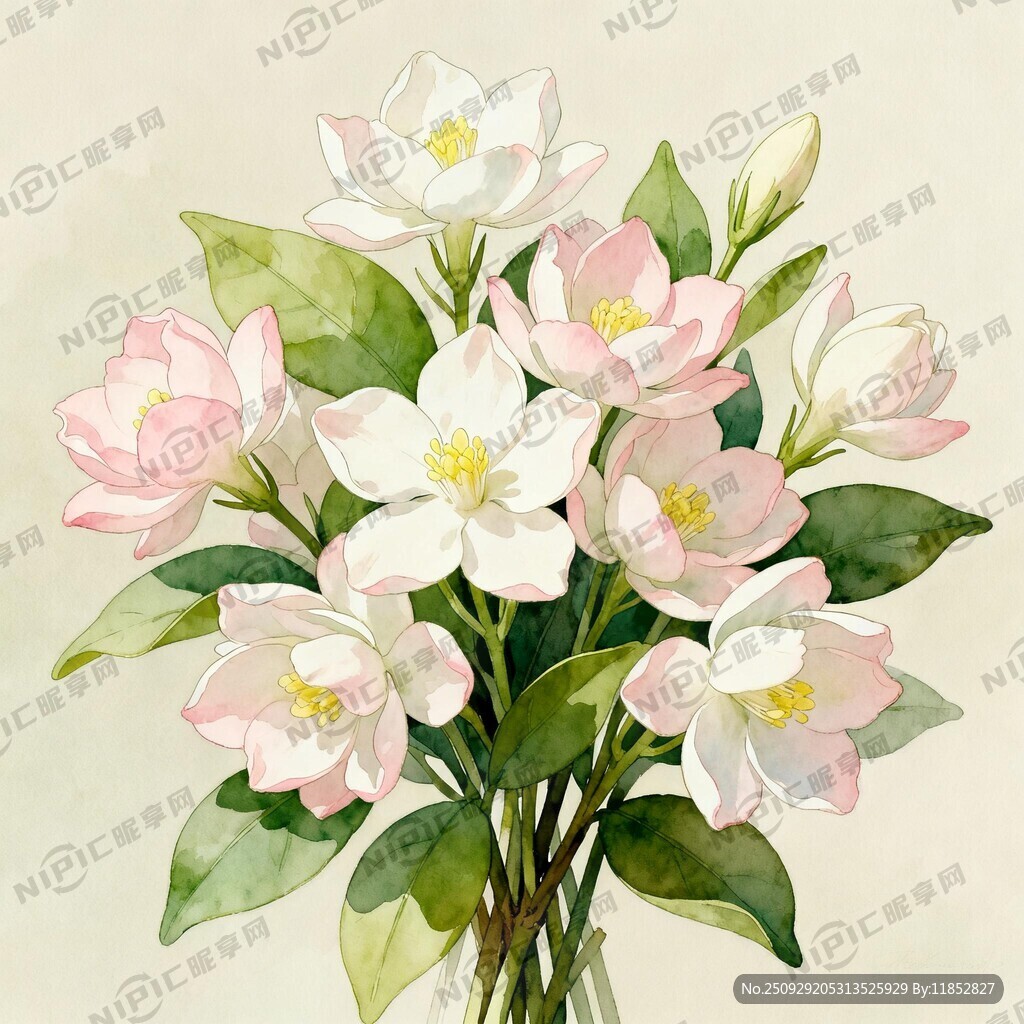 茉莉花 莫蘭迪色