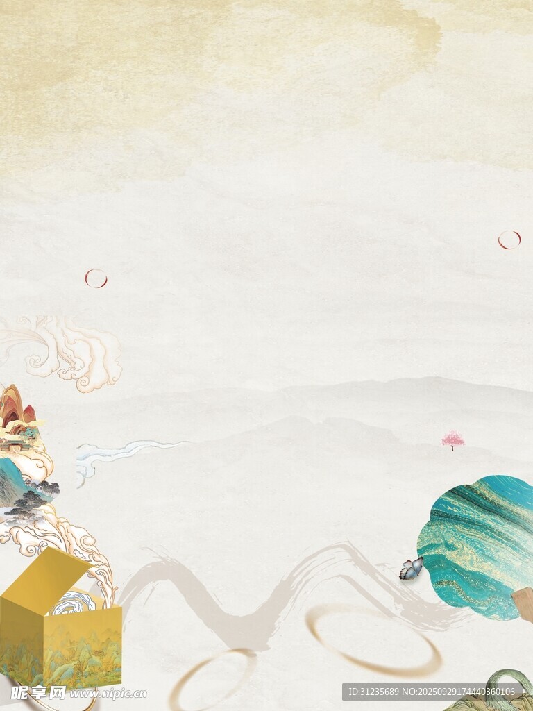 童趣夢幻的卡通場景畫面