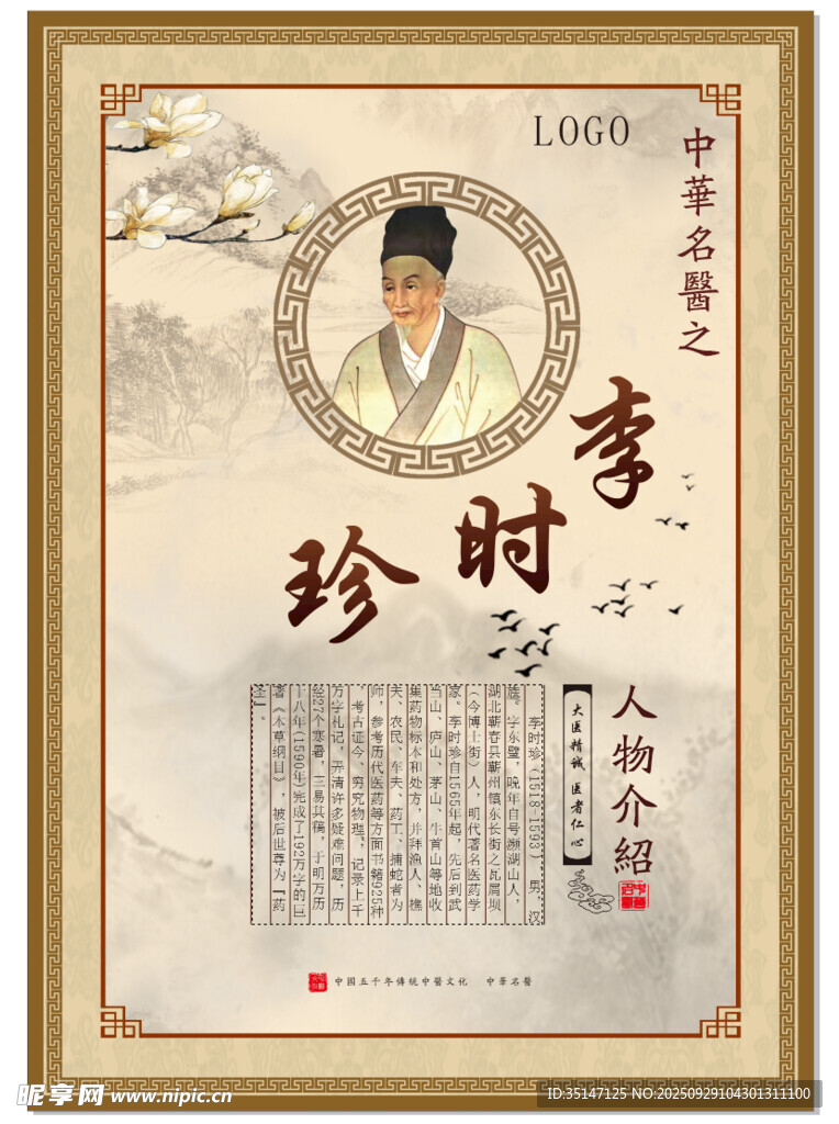 李時(shí)珍展板介紹