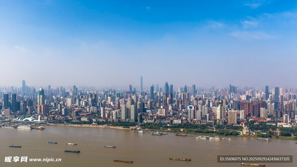 上海城市天際線俯瞰景觀