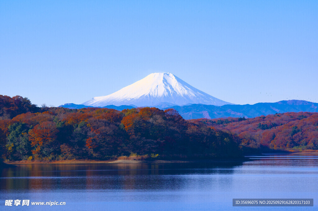 富士山下秋日湖景風(fēng)光